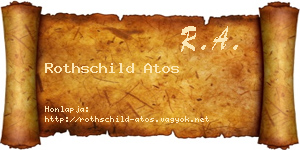 Rothschild Atos névjegykártya